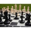 Capetan® Family 21cm king height outdoor chess set with 92x92cm vinyl playfield