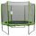 Capetan® Selector Lime 366cm trampoline with safety net, 160kg max. user weight, 2cm thick padding