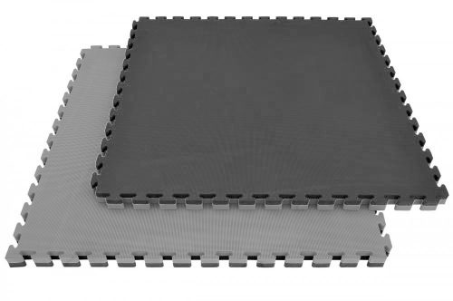 Capetan® Floor Line 100x100x2,5cm Gray / Black puzzle tatami mat 100kg/m3 high density model