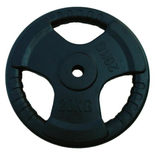 Capetan® Sport Professionl Line Tri Grip 20Kg rubber coated 31mm weight plate - Dimensions: 40x4cm