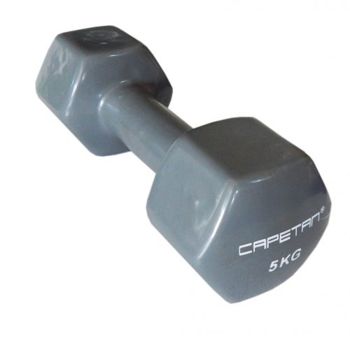 Capetan Professional Line 2x5Kg Vinyl coated dumbbell hand weights set