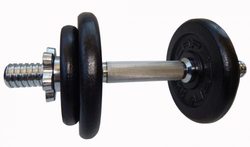 Capetan® 10kg weight set - 30mm chrome bar and cast iron weight plates