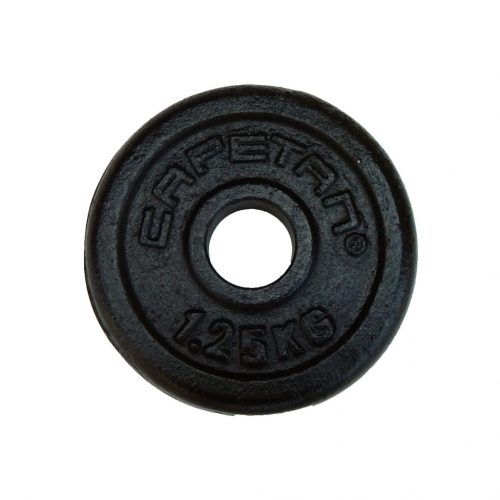 Capetan® 1,25Kg  31mm diameter, cast iron weight plate, dimensions: 12,5x2cm